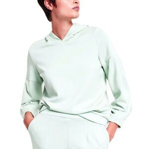 Alfani Modern Lounge Soft Balloon Sleeve‎ Hoodie Sweatshirt Medium Petite Green